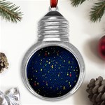 Christmas Sky Happy Metal Light Bulb Shape Ornament Front