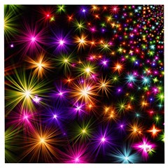 Star Colorful Christmas Abstract Wooden Puzzle Square by Dutashop