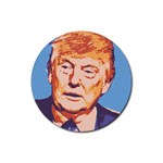 Orange Donald Trump Rubber Round Coaster (4 pack) Front