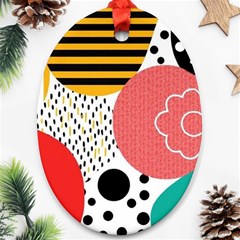 Geometric Design 07 Ornament (oval) by myclothy