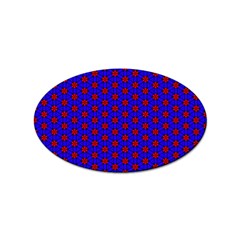 Blue Pattern Red Texture Sticker Oval (10 Pack) by Mariart