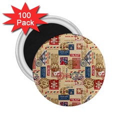 Letters Writing Paper Text Pattern 2 25  Magnets (100 Pack)  by Apenda