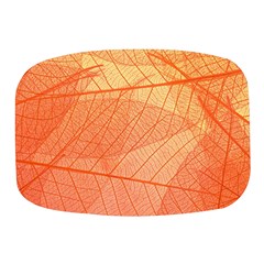 Abstract Texture Of Colorful Bright Pattern Of Transparent Leaves Of Orange And Yellow Color Mini Square Pill Box by Posterlux