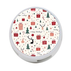 Happy Holiday Xmas Christmas Pattern 4-port Usb Hub (two Sides) by Paksenen