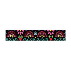 Mexican Folk Art Seamless Pattern Colorful Premium Plush Fleece Scarf (mini) by Paksenen