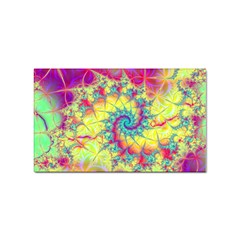 Fractal Spiral Abstract Background Vortex Yellow Sticker Rectangular (10 Pack) by Ket1n9