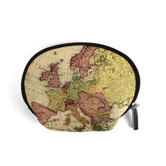 Retro Old Vintage Map Of Europe Accessory Pouch (small) by Bedest