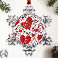 Be My Valentine Metal Large Snowflake Ornament by pollyparadiseartshop