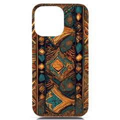 Tribal Chic Iphone 14 Pro Max Black Uv Print Pc Hardshell Case by pollyparadiseartshop