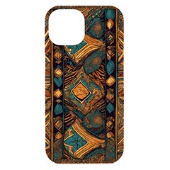 Tribal Chic Iphone 15 Black Uv Print Pc Hardshell Case by pollyparadiseartshop