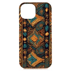 Tribal Chic Iphone 15 Plus Black Uv Print Pc Hardshell Case by pollyparadiseartshop