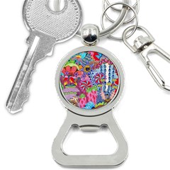 Cabbage Flower Abstract Bottle Opener Key Chain by okhismakingart
