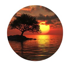 Sunset Nature Sea Dusk Landscape Mini Round Pill Box (pack Of 5) by Salmanaz77