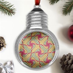 Abstract Pattern Design Scrapbooking Metal Light Bulb Shape Ornament by Paksenen