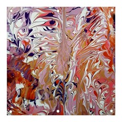 Pour Flames Banner And Sign 3  X 3  by kaleidomarblingart