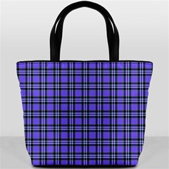 Blue Tartan Plaid 1 Bucket Bag by dressshop