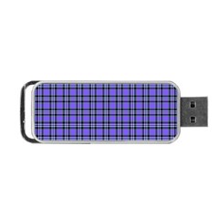 Blue Tartan Plaid 1 Portable Usb Flash (one Side) by dressshop