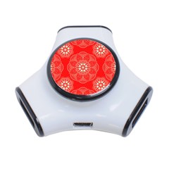 Crimson Current 3-port Usb Hub by ArtfulThreads