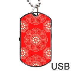 Crimson Current Dog Tag Usb Flash (one Side) by ArtfulThreads