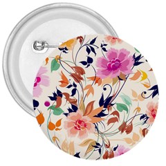 Abstract Floral Background 3  Buttons by kyorashop23
