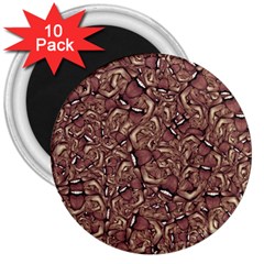 Human Spider Mutant Creatures Motif Random Pattern 3  Magnets (10 Pack)  by dflcprintsclothing