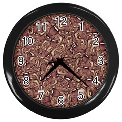 Human Spider Mutant Creatures Motif Random Pattern Wall Clock (black) by dflcprintsclothing