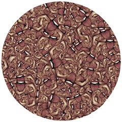 Human Spider Mutant Creatures Motif Random Pattern Wooden Puzzle Round by dflcprintsclothing