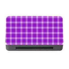 Purple Plaid Tartan 3 Memory Card Reader With Cf by dressshop
