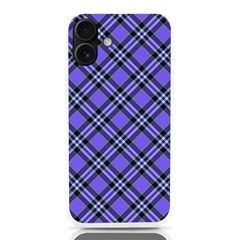Blue Tartan Plaid 1 Diagonal Iphone 16 Plus Tpu Uv Print Case by dressshop