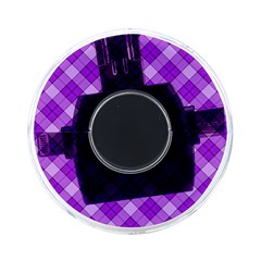 Purple Plaid Tartan 3 Diagonal (2) On-the-go Memory Card Reader by dressshop
