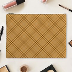 Autumn Fall Plaid Tartan 1 Diagonal Cosmetic Bag (xl) by dressshop