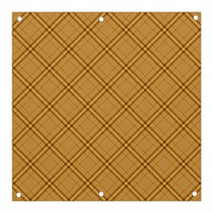 Autumn Fall Plaid Tartan 1 Diagonal Banner And Sign 3  X 3  by dressshop