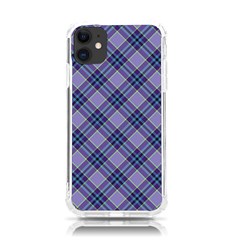 Purple Plaid Tartan 1 Diagonal Iphone 11 Tpu Uv Print Case by dressshop