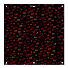 Pattern Ha Ha Ha  Abstract Black Dark Doodle Hahaha Pattern Physco Banner And Sign 4  X 4  by Salmanaz77