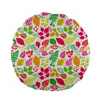 Leaves Pattern Seamless Texture Standard 15  Premium Flano Round Cushions Back