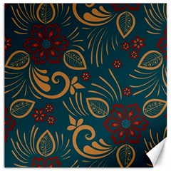 Flowers Floral Retro Flower Texture Canvas 12  X 12  by Salmanaz77