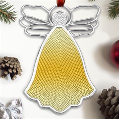 Cream Yellow To Amber Orange Bilinear Gradient Metal Loving Angel Silver  by GradientsOmbre