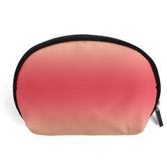 Cream Yellow To Crimson Red Bilinear Gradient Accessory Pouch (large) by GradientsOmbre