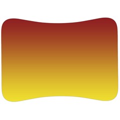 Burgundy Red To Electric Yellow Linear Gradient Velour Seat Head Rest Cushion by GradientsOmbre