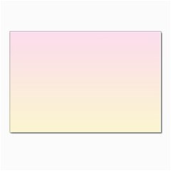 Pink Lace To Cream Yellow Linear Gradient Postcards 5  X 7  (pkg Of 10) by GradientsOmbre