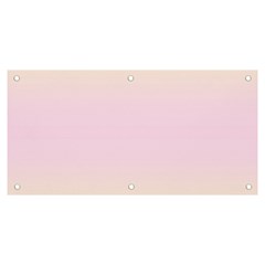 Cream Yellow To Pink Lace Bilinear Gradient Banner And Sign 6  X 3  by GradientsOmbre