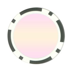 Pink Lace To Cream Yellow Bilinear Gradient Poker Chip Card Guard by GradientsOmbre