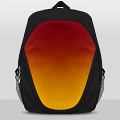 Burgundy Red To Amber Orange Linear Gradient Backpack Bag by GradientsOmbre