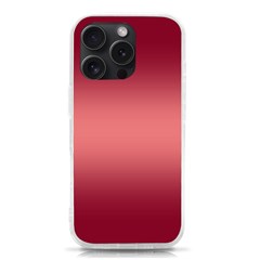 Burgundy Red To Coral Pink Bilinear Gradient Iphone 15 Pro Tpu Uv Print Case by GradientsOmbre