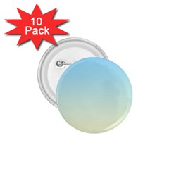 Baby Blue To Cream Yellow Linear Gradient 1 75  Buttons (10 Pack) by GradientsOmbre