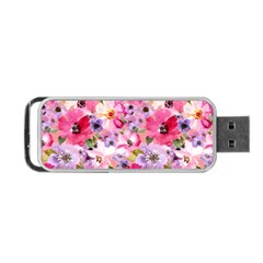 Pattern Seamless Texture Daisies Portable Usb Flash (one Side) by Grandong