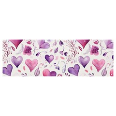 Hearts Love Purple Banner And Sign 12  X 4  by Grandong