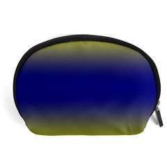 Electric Yellow To Navy Blue Bilinear Gradient Accessory Pouch (large) by GradientsOmbre