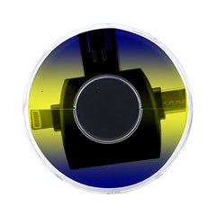Navy Blue To Electric Yellow Bilinear Gradient On-the-go Memory Card Reader by GradientsOmbre