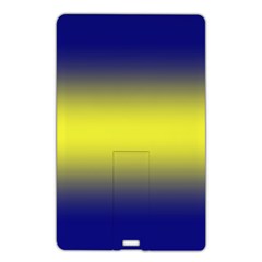 Navy Blue To Electric Yellow Bilinear Gradient Name Card Style Usb Flash Drive by GradientsOmbre